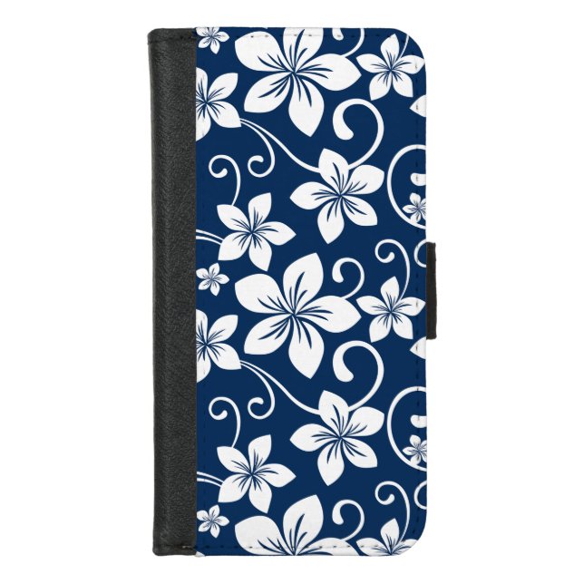BLUE HAWAII (NAVY) iPhone WALLET CASE (Front)