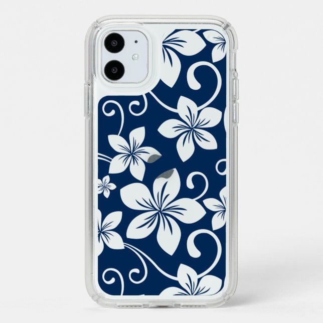 BLUE HAWAII (NAVY) SPECK iPhone 11 CASE (Front (White Phone))