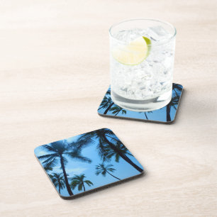Blue Hawaii Palm Trees Coaster