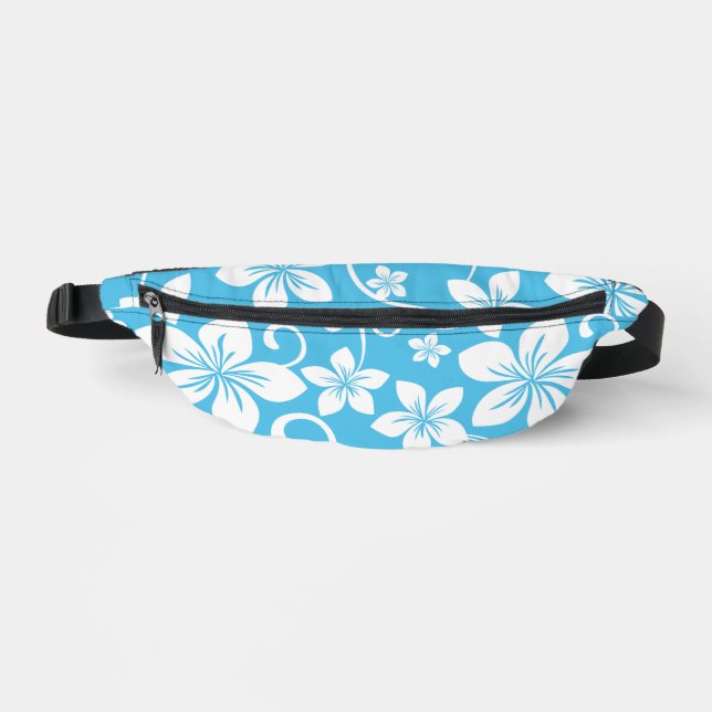 BLUE HAWAII PATTERN IN BLUE FANNY PACK (Front)
