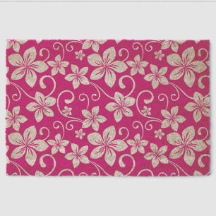 BLUE HAWAII PATTERN IN HOT PINK FIBER DOORMAT