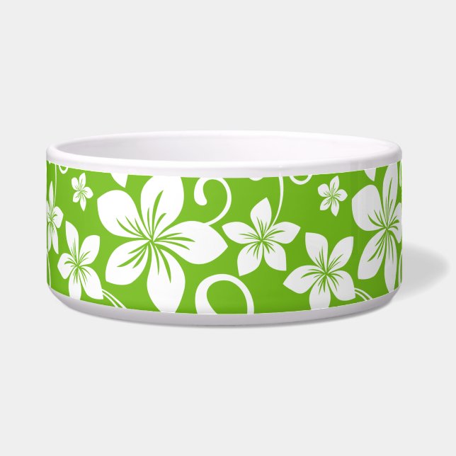 BLUE HAWAII PATTERN IN LIME BOWL (Front)