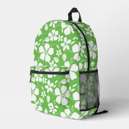 BLUE HAWAII PATTERN IN LIME PRINTED BACKPACK