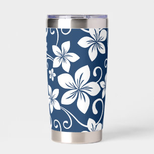 BLUE HAWAII PATTERN IN NAVY BLUE INSULATED TUMBLER