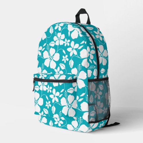 BLUE HAWAII PATTERN IN TEAL PRINTED BACKPACK