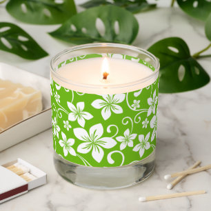 BLUE HAWAII PATTERN (LIME) SCENTED CANDLE