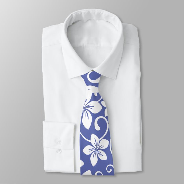 BLUE HAWAII (PERIWINKLE) NECK TIE (Tied)