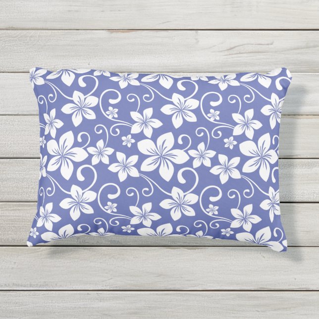 BLUE HAWAII (PERIWINKLE) OUTDOOR PILLOW (Back)