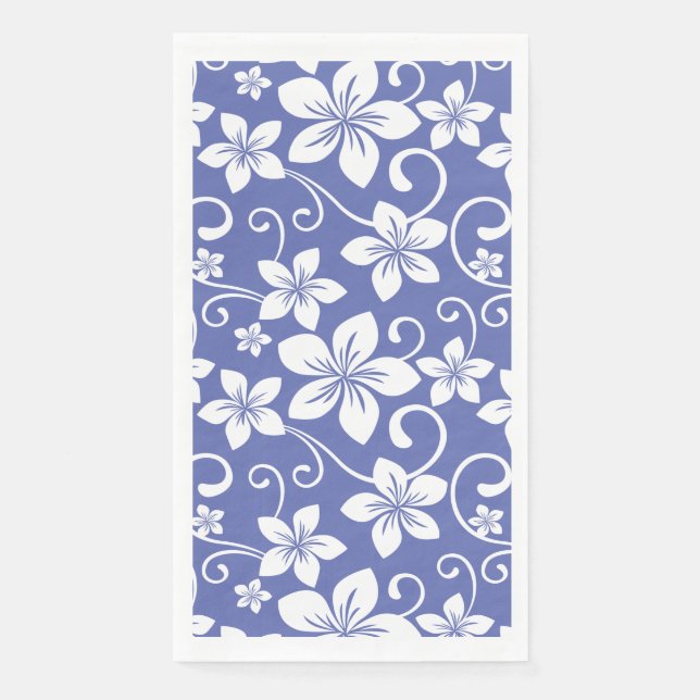 BLUE HAWAII (PERIWINKLE) PAPER GUEST TOWELS (Front)