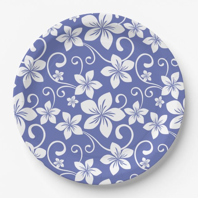 BLUE HAWAII (PERIWINKLE) PAPER PLATES (Front)