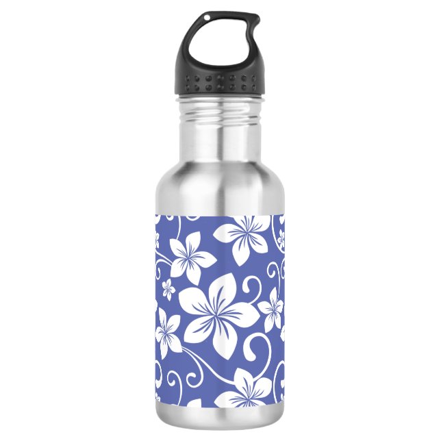 BLUE HAWAII (PERIWINKLE) STAINLESS STEEL WATER BOTTLE (Front)