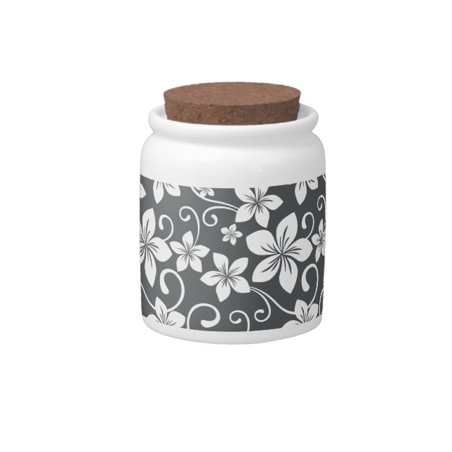 BLUE HAWAII (PEWTER) CANDY JAR (Front)