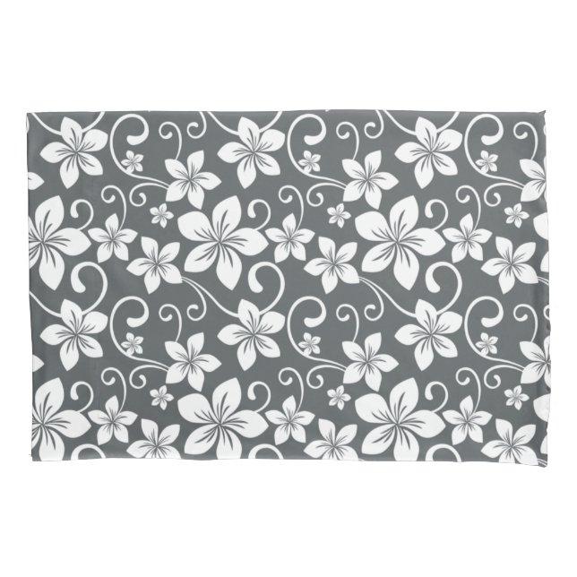 BLUE HAWAII (PEWTER) PILLOW CASE (Front-Left)