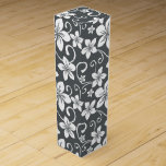 BLUE HAWAII (PEWTER) WINE BOX<br><div class="desc">Blue Hawaii Pattern in Pewter. Copyright by Kelly Hironaka, No. 3 Design</div>