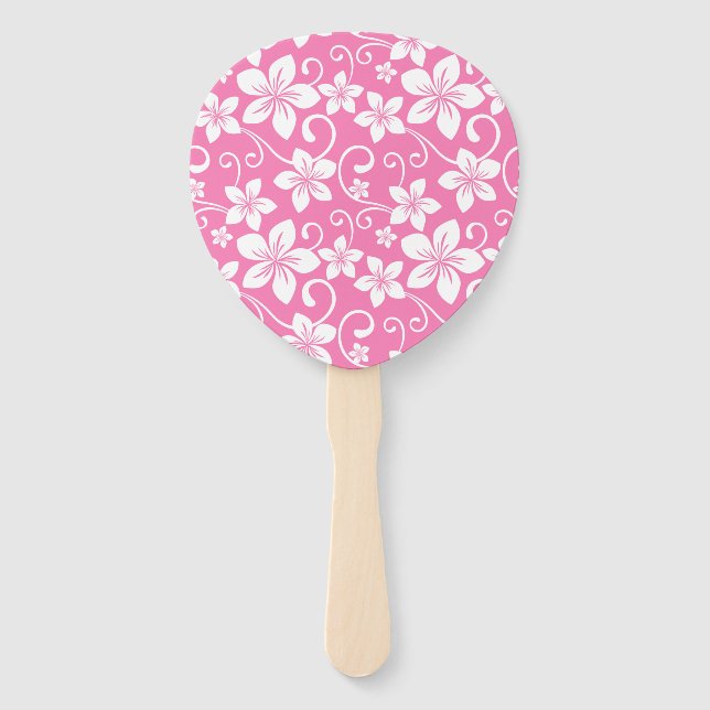 BLUE HAWAII (PINK) HAND FAN (Front)