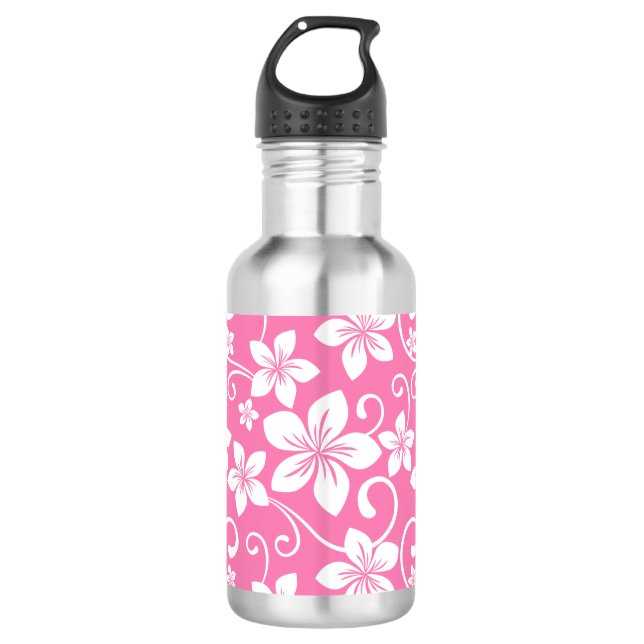 BLUE HAWAII (PINK) STAINLESS STEEL WATER BOTTLE (Front)