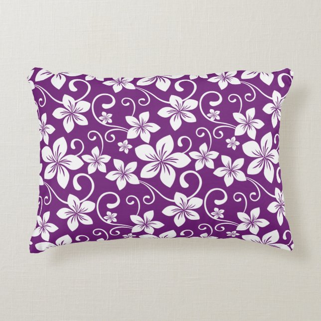 BLUE HAWAII (PLUM) ACCENT PILLOW (Front)