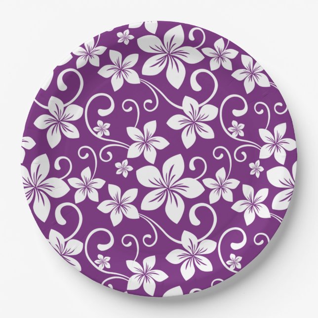 BLUE HAWAII (PLUM) PAPER PLATES (Front)