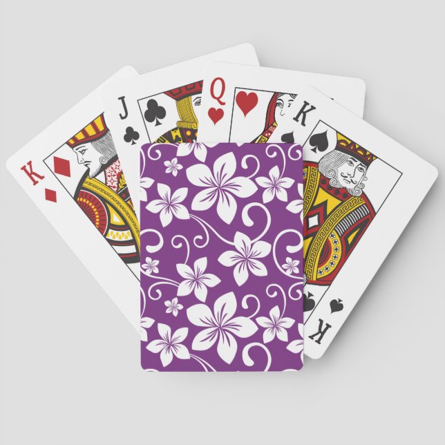 BLUE HAWAII (PLUM) POKER CARDS (Back)