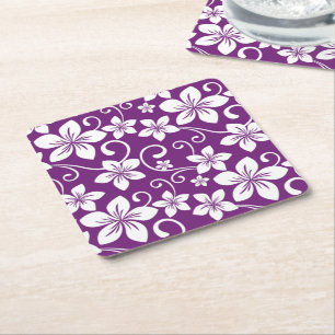 BLUE HAWAII (PLUM) SQUARE PAPER COASTER