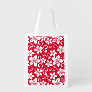 BLUE HAWAII (RED) GROCERY BAG
