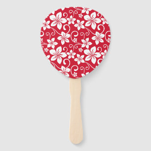 BLUE HAWAII (RED) HAND FAN