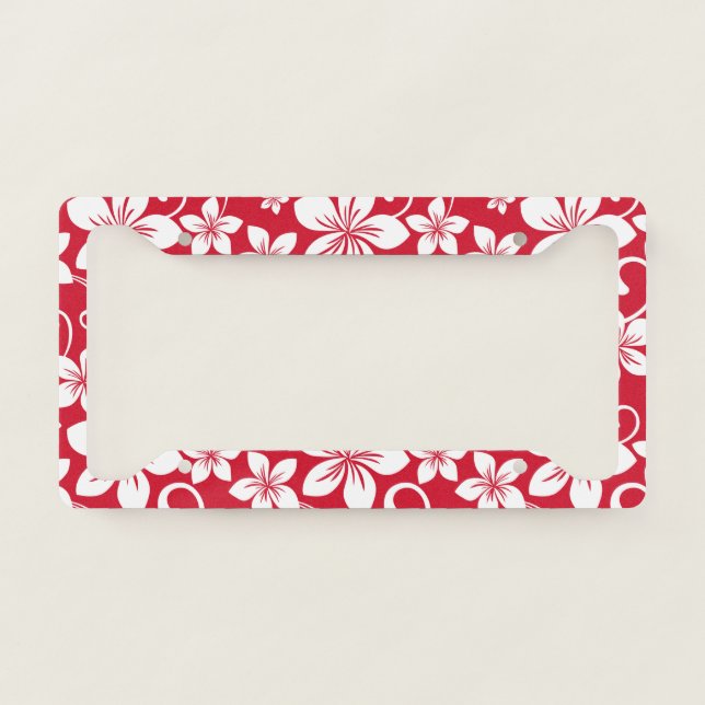 BLUE HAWAII (RED) LICENSE PLATE FRAME (Front)