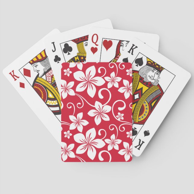 BLUE HAWAII (RED) POKER CARDS (Back)