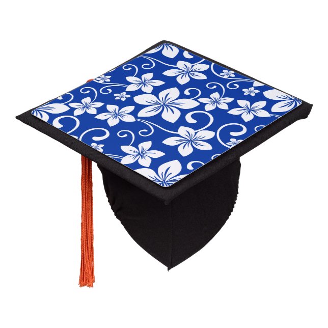 BLUE HAWAII (ROYAL BLUE) GRADUATION CAP TOPPER (Angled)