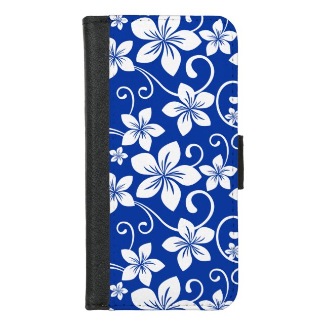 BLUE HAWAII (ROYAL BLUE) iPhone WALLET CASE (Front)