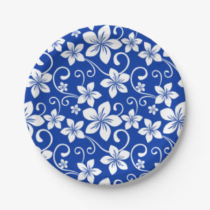 BLUE HAWAII (ROYAL BLUE) PAPER PLATES