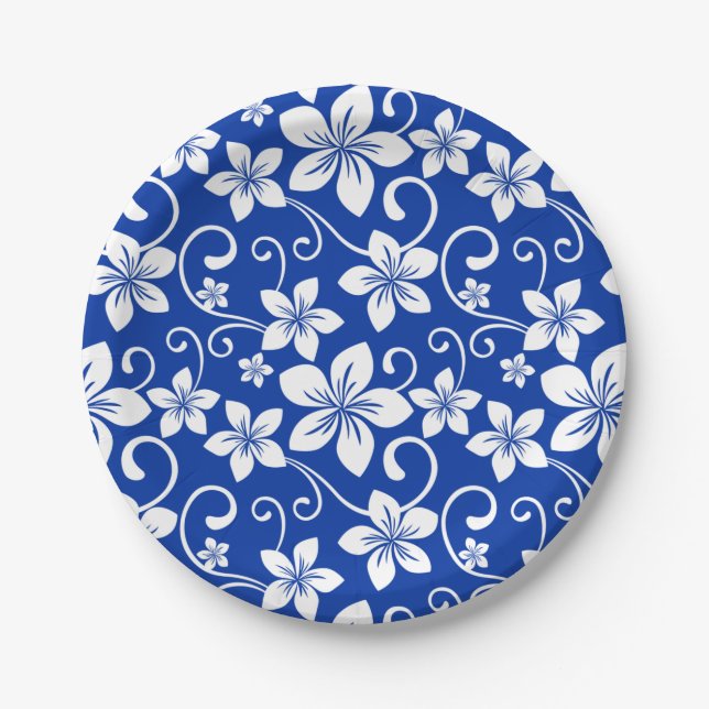 BLUE HAWAII (ROYAL BLUE) PAPER PLATES (Front)