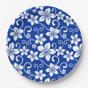 BLUE HAWAII (ROYAL BLUE) PAPER PLATES