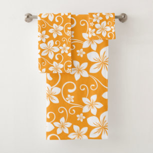 BLUE HAWAII (TANGERINE) BATH TOWEL SET