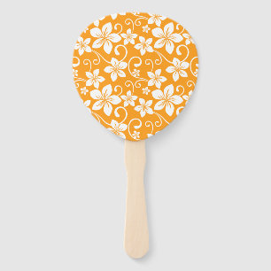 BLUE HAWAII (TANGERINE) HAND FAN