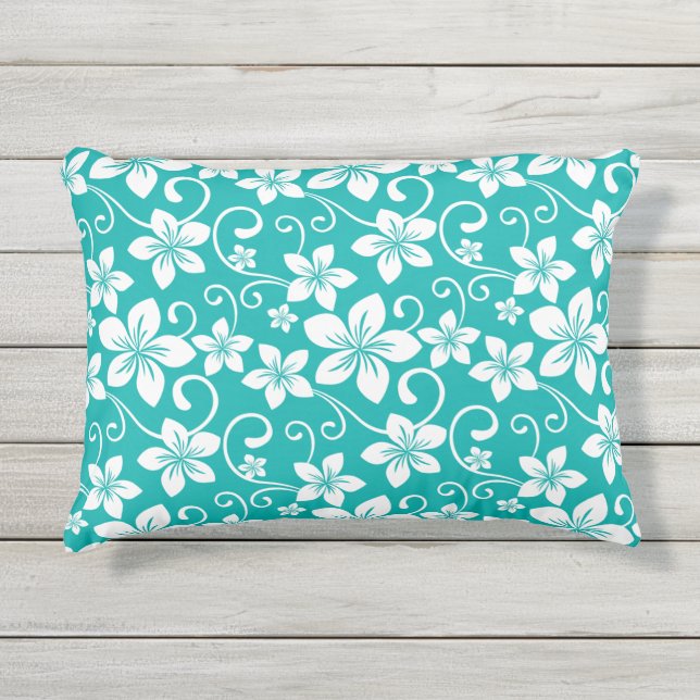 BLUE HAWAII (TEAL) Accent Pillow (Front)