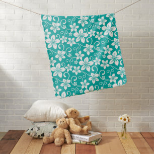 BLUE HAWAII (TEAL) BABY BLANKET