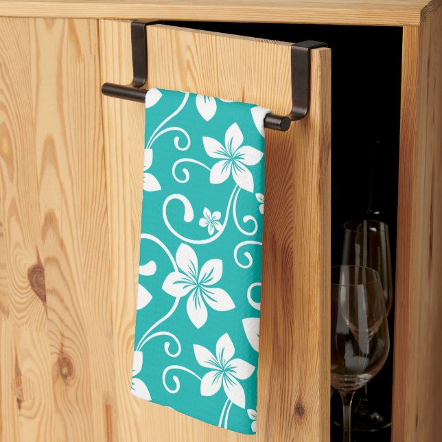 BLUE HAWAII (TEAL) KITCHEN TOWEL (Thirds Fold)