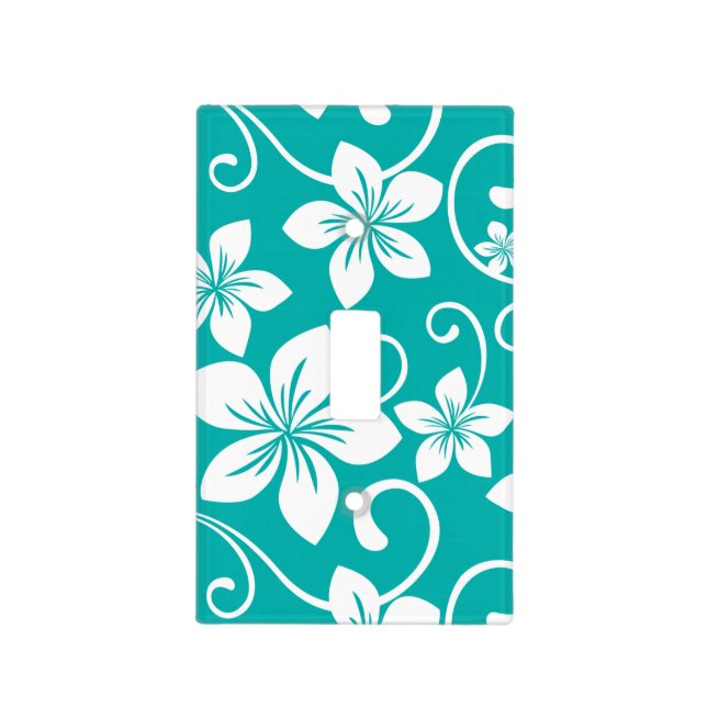 BLUE HAWAII (TEAL) LIGHT SWITCH COVER (Front)