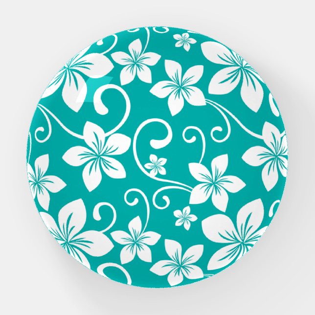 BLUE HAWAII (TEAL) PAPERWEIGHT (Front)