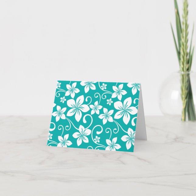 BLUE HAWAII (TEAL) THANK YOU CARD (Front)