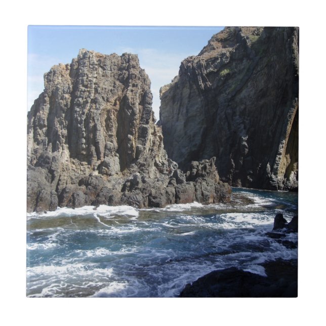 Blue Hawaiian Cove Ceramic Tile (Front)