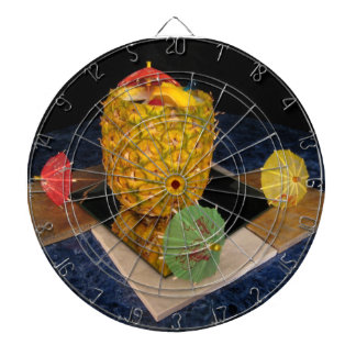 Blue Hawaiian Dartboard With Darts