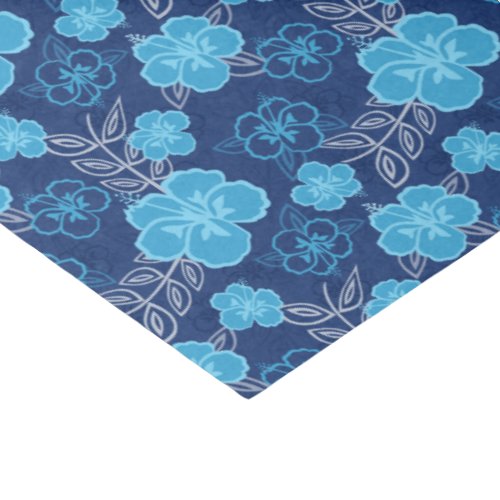 Blue Hawaiian Hibiscus Pattern Tissue Paper