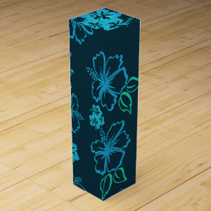 Blue Hawaiian Hibiscus Wine Box