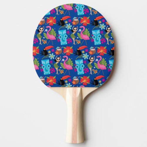 Blue Hawaiian Ping Pong Paddle