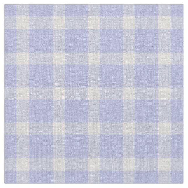 Blue Haze Checkered Gingham Fabric (Close Up)