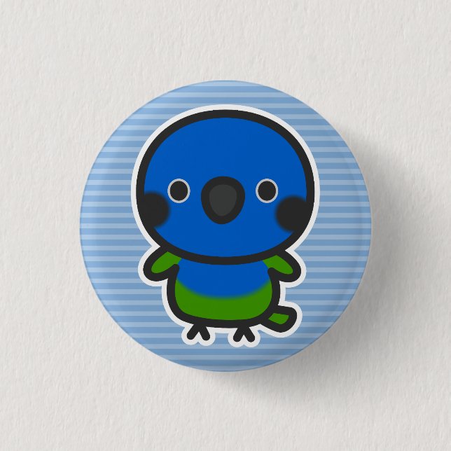 Blue-headed parrot button (Front)