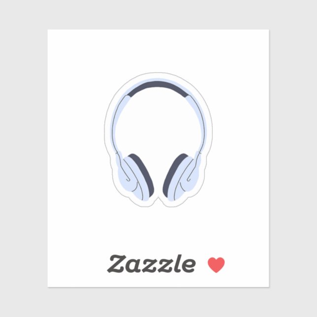 Blue Headphones Sticker (Sheet)