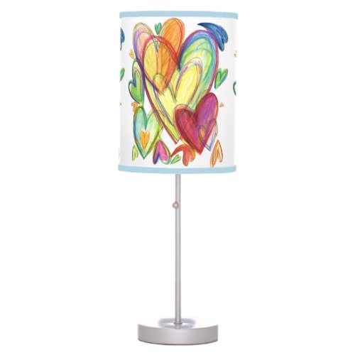 Blue Healing Hearts Lamp